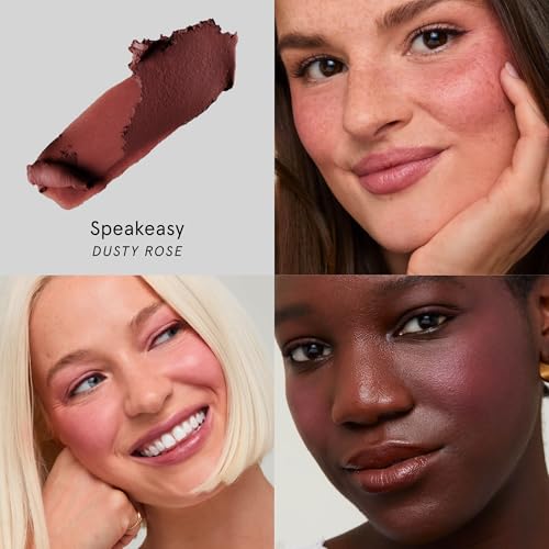 SOSHE Speakeasy Dusty Mauve Blurring Pillow Blush - Creamy Texture, Squalane & Cucumber Seed