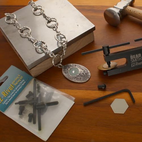 Jewelry Riveting & Flaring Kit with 3/32" T-Bar Screws - Flat & Domed Bases