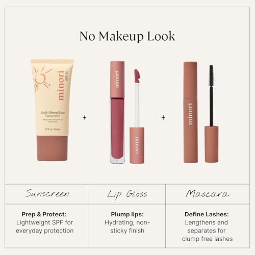 Minori Juneberry Lip Gloss – Hydrating Vegan Lip Shine with Subtle Shimmer, 0.11 fl oz