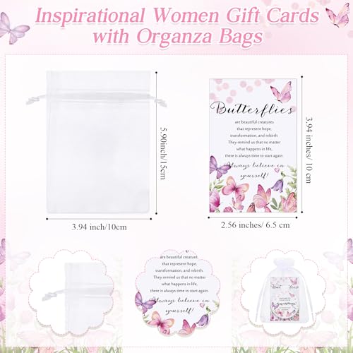 Cinnvoice 25 Set Inspirational Compact Mirrors for Women Butterfly Design