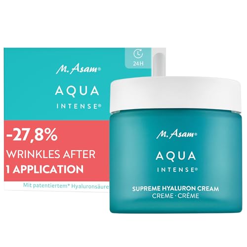 M. Asam AQUA INTENSE Supreme Hyaluron Cream (3.38 fl. oz.) ? Moisturizer with Hyaluronic Acid, Face Moisturizer care, fragrance-free, long-lasting hydration, lightweight texture for all skin types