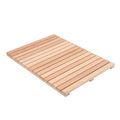 Bingaai Cedar Wood Shower Mat 31.5 x 23.6 in Non-Slip Bathroom Floor Rug