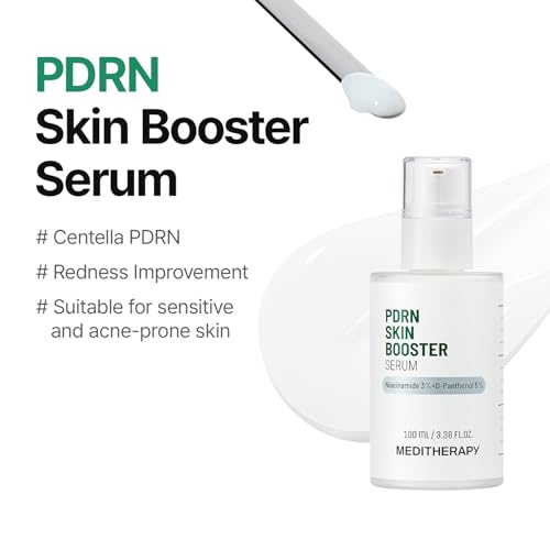 MEDITHERAPY Centella PDRN Skin Booster Serum 3.38 Fl oz - Plant-Based Face Serum for Youthful Skin