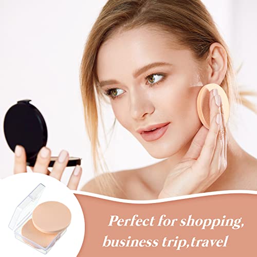 100 Pcs Round Makeup Sponges with Case - Soft Reusable Powder Puffs