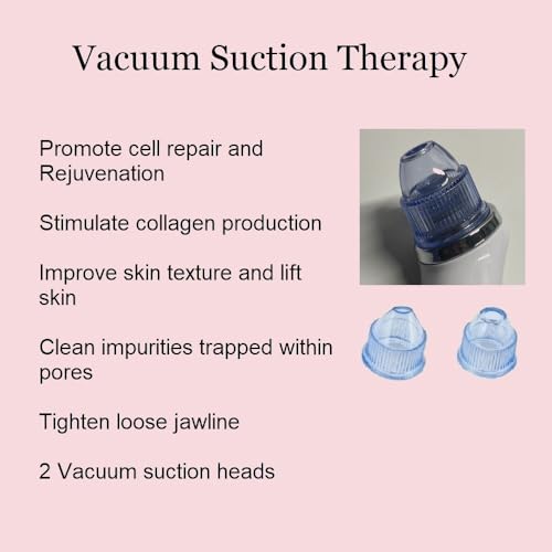 3-in-1 Diamond Microdermabrasion Machine - Vacuum & Light Therapy Tool - Anti-Aging Device for Face & Neck - Skin Tightening - Wrinkle Reducing - Jawline Definition