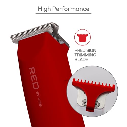 Red by Kiss Mini Cordless Hair Clipper & Grooming Organizer Bag