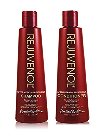 Keratin Hair Repair Shampoo & Conditioner Duo Set - Rejuvenol 10oz