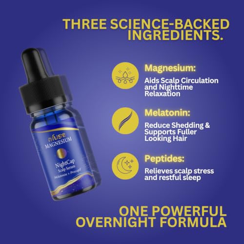 nfuse NightCap Hair Growth Serum with Melatonin & Peptides for Thinning Hair