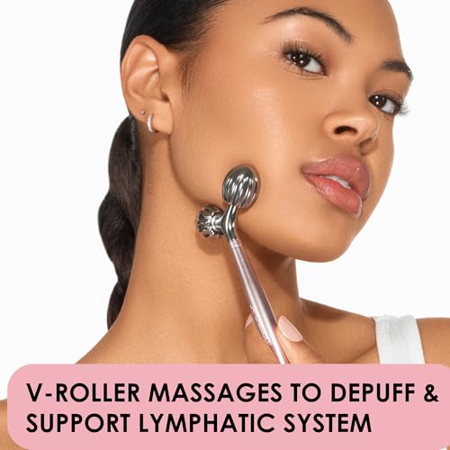 Facial Contouring V Roller & Gua Sha Tool for Lymphatic Drainage and Skin Rejuvenation