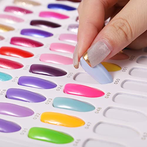 Acycion2A 308 Nail Display Chart with 360 False Nail Tips - Gold Variation