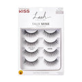 KISS Lash Couture Faux Mink False Eyelashes Multipack, ¡®Little Black Dress¡¯, 12mm, Multiple Lengths, Reusable, Cruelty Free, Vegan, Exclusive knot-free lash band, 4 Pairs