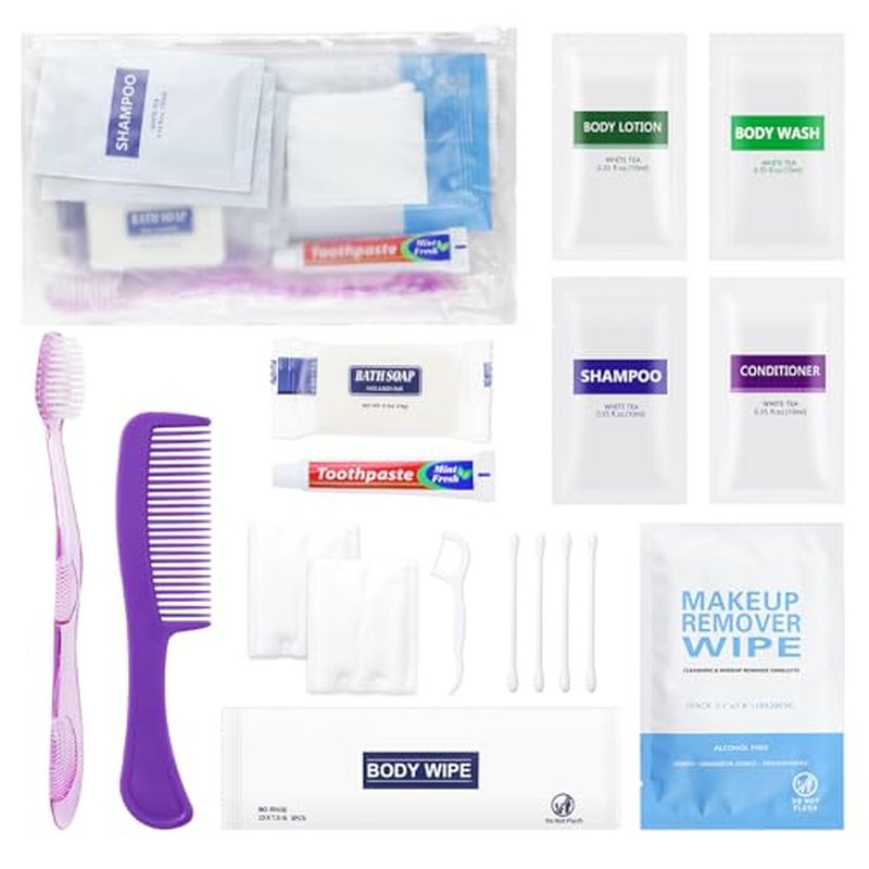 20 Kits Travel Toiletry Kit Bulk, Personal Hygiene Kit, Disposable Hygiene Kit Homeless Care Supplies Charity Kit For Home, Hotel, Camping, Travel