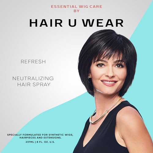 Synthetic Wig & Hairpiece Refresher Spray - Odor Neutralizer, Static & Frizz Control, 8 Fl Oz