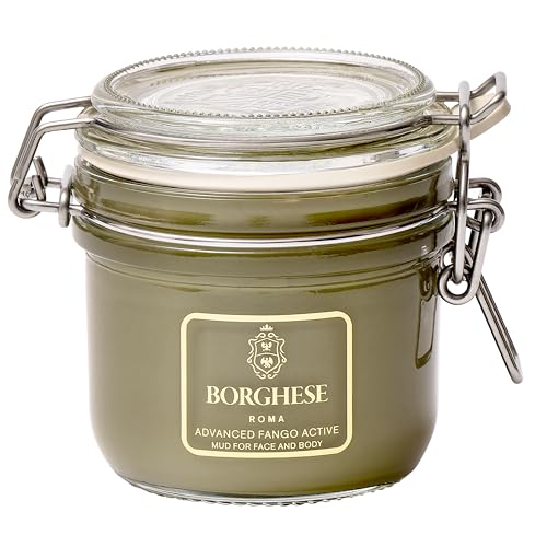 Borghese Fango Active Mud Mask with Deluxe Applicator for Deep Cleansing & Skin Firming