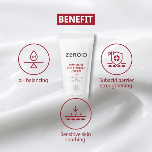 ZEROID Pimprove Red Control Cream - pH Balancing Moisturizer for Sensitive Skin