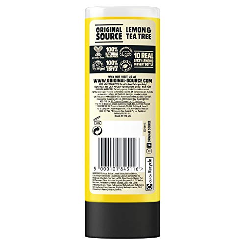 Shower Gel Lemon & Tea Tree 250ml - Pack of 6, 0.95 Fl Oz Each