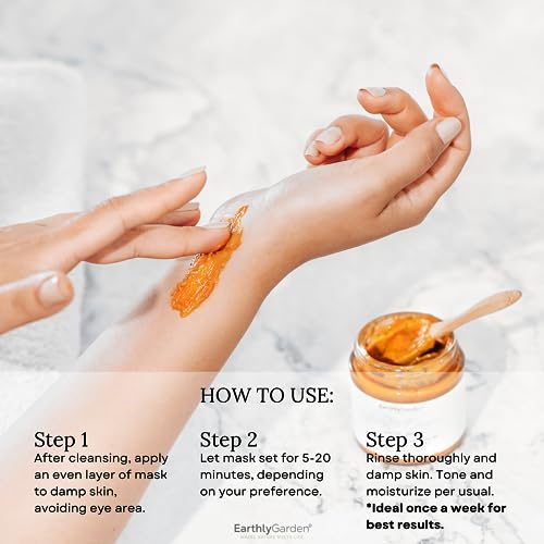 EarthlyGarden Pumpkin Enzyme Face Mask 4 oz – Brightening Vegan Facial Treatment
