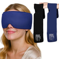 Cooling Gel Eye Mask for Puffy Eyes & Migraine Relief - Black-Blue