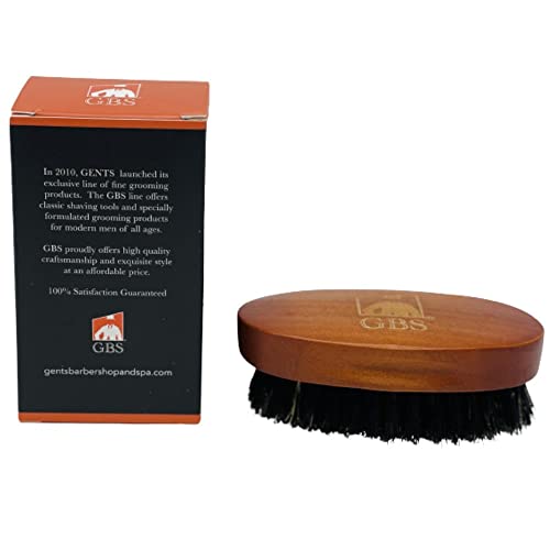 G.B.S Men's 100% Boar Bristle Wooden Handle Beard Brush