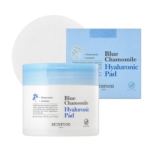 Hydrating Facial Toner Pads with Hyaluronic Acid & Chamomile - Moisturizing Skin Care