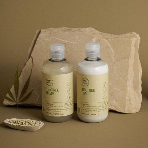 Tea Tree Hemp Restoring Conditioner & Body Lotion 10.14 Fl Oz - 2-in-1 Hydrating Hair & Body Moisturizer