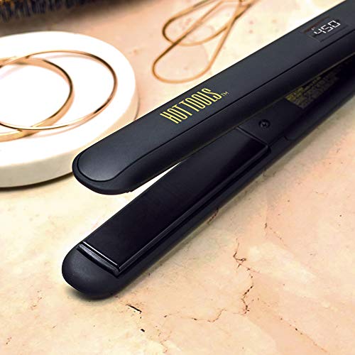 Hot Tools Pro Signature 1-Inch Ceramic Tourmaline Flat Iron - Black