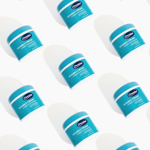 Dermisa Vitamin E Cream with Cocoa Butter, Collagen, Elastin and Coenzyme Q10, Intense Moisturizer for Dry and Aging Skin, Hydrating Face and Body Cream