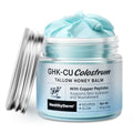 HealthyDerm GHK-Cu Copper Peptide Beef Tallow Balm 2oz for Dry Sensitive Skin - Colostrum & Jojoba Oil