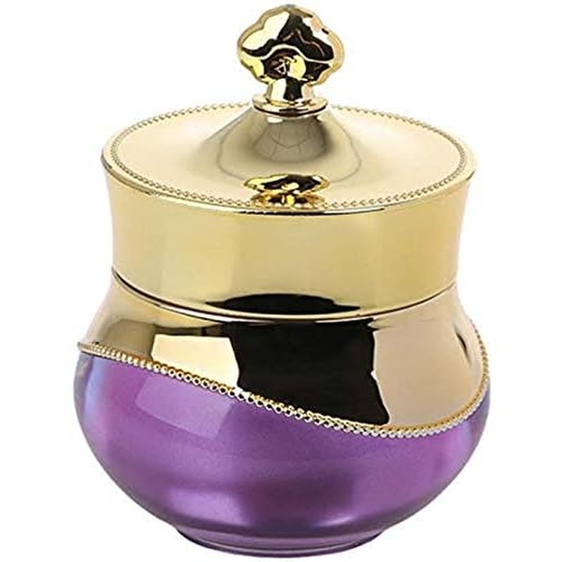 10 Packs 5 gram/5ml Gold Crown Empty Cream Jars Lip Balm Bottles Container Refillable Cosmetic Sample Jars Makeup Plastic Jar with Lid Cosmetic Trial Case for Lotion Creams Eyeshadow(Purple)