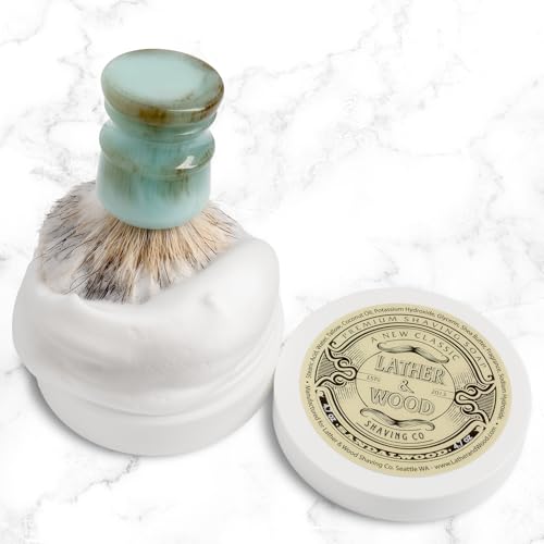Sandalwood Shaving Soap - Dense Tallow Lather for Wet Shaving - 4.7oz