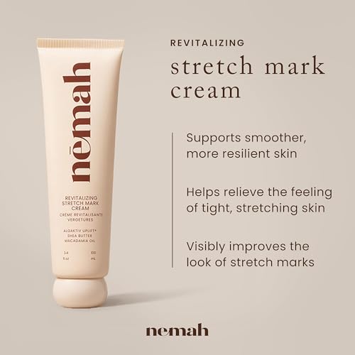 Nemah 3.4 Oz Stretch Mark Cream for Pregnancy, Moisturizing Belly & Body Care
