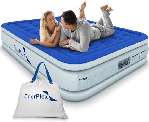 EnerPlex Queen Air Mattress with Built-In Pump, 13-Inch Raised Inflatable Bed - Queen / 13 Inches