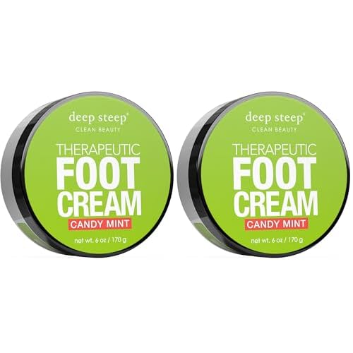 Deep Steep Candy Mint Foot Cream, 6oz (Pack of 2)