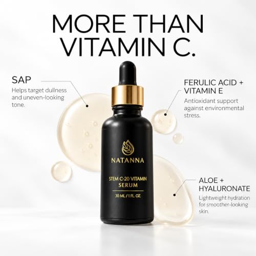 Vitamin C Serum with Sodium Ascorbyl Phosphate – Natanna STEM C-20 Brightening & Hydrating