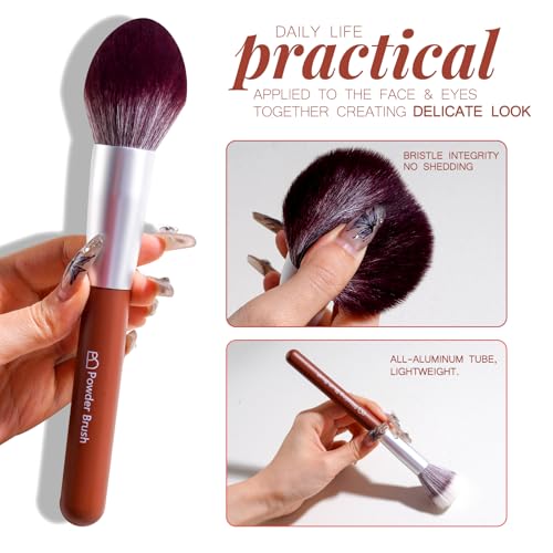 BS-MALL 22 Pcs Makeup Brush Set with 2 Sponges & EVA Case - Travel Friendly Professional Cosmetics Kit