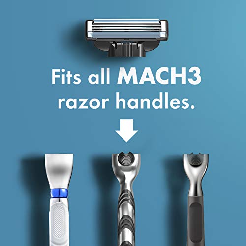 Gillette Mach 3 Razor Blade Refills 12 Pack - Compatible with Mach 3 Razors