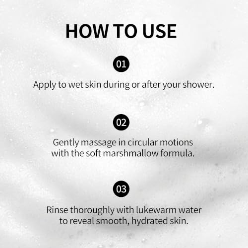 AHA Marshmallow Body Scrub - Hydrating Exfoliating Body Wash 200g