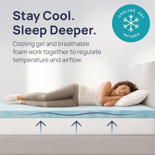 Sure2Sleep 2-Inch Gel Swirl Memory Foam Mattress Topper King Size - Cooling & Pressure Relief