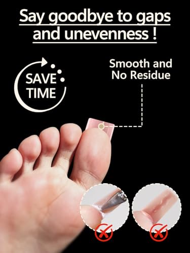 Clear Sandwich Toe Nail Dual Forms Kit - 280PCS Reusable Nail Extension Molds