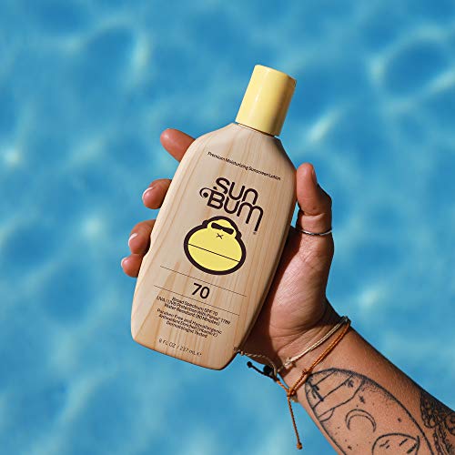Sun Bum SPF 70 Sunscreen Lotion - Vegan, Hawaii 104 Compliant, Moisturizing UVA/UVB, 8 oz Pack of 2