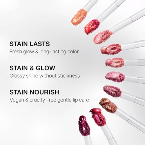 Lip & Cheek Stain Glow Tint - Drop Pink, Long Lasting, Vegan & Cruelty-Free, 0.11 fl oz