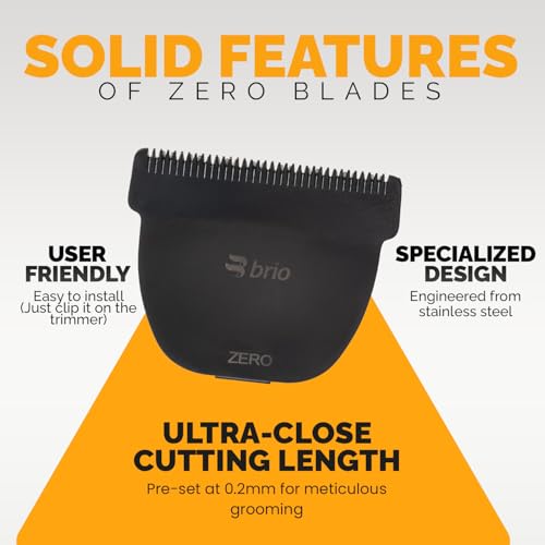 Brio Zero Blade for Beardscape V1 & V2 Trimmers - Black Variation