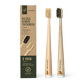 Natural Boar & Horsehair Bamboo Toothbrush 2 Pack - Plastic & Nylon Free