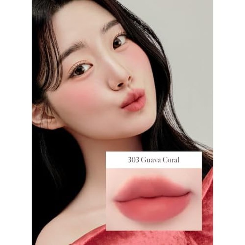 Bare Velvet Tint #303 Guava Coral 3g, Soft Matte Lip Tint, Creamy Tinted Lip Stain, Velvet Burring Tint, Long Lasting High Pigment, Weightless, 24H Hydration, Lip Makeup, Korean Beauty