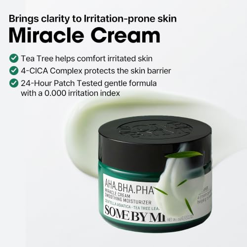SOME BY MI AHA BHA PHA 30 Days Miracle Face Moisturizer Pack of 2 - Gentle Skin Clarifying Cream for All Skin Types
