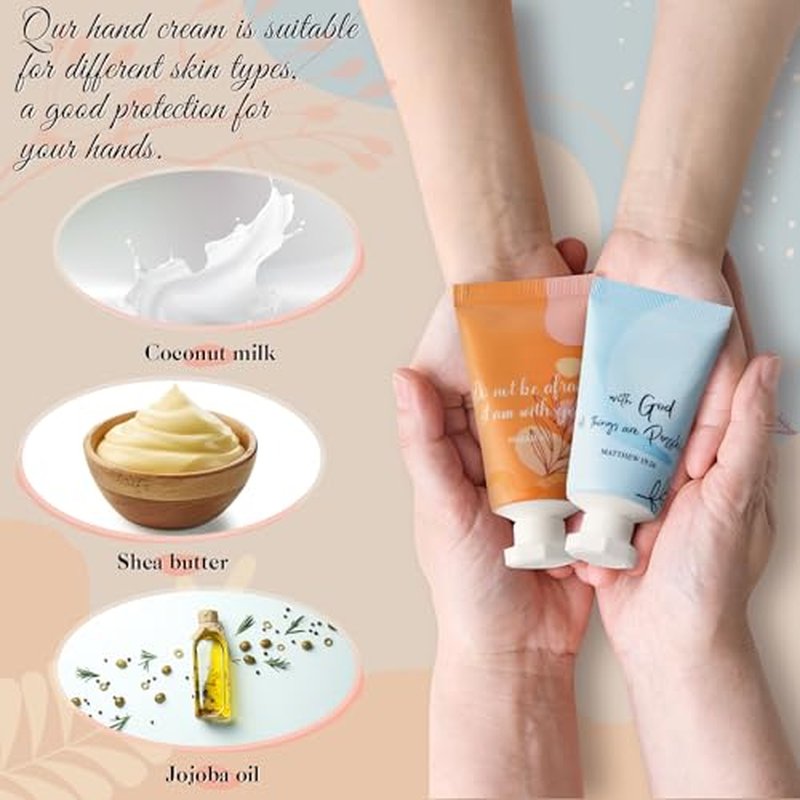 72 Pcs Easter Christian Hand Lotion Bulk Gifts for Women Bible Verse Mini Travel Hand Cream Religious Mother's Day Gift for Church Members Prayers Teachers Coworkers Homeless