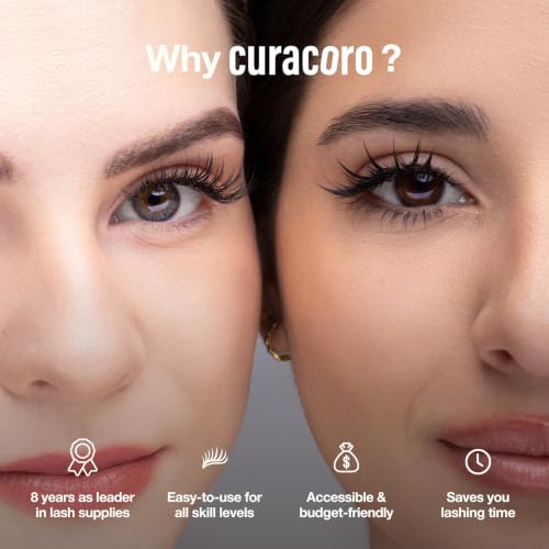Curacoro LashFolio Wet Promade 5D Fans - CC Curl, 8-13mm, 0.07 Thickness