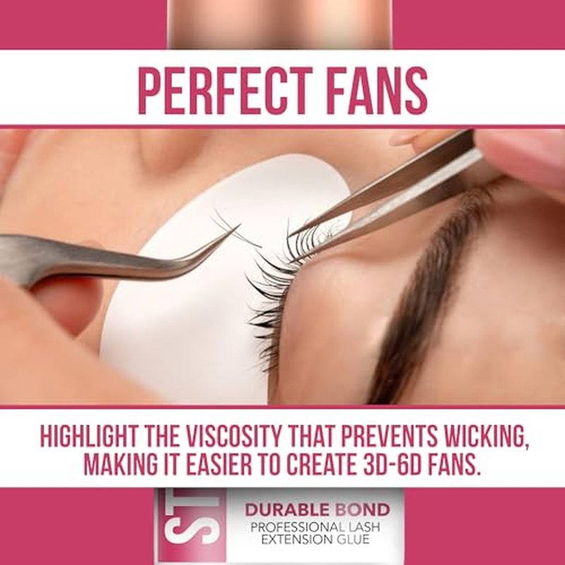 Forabeli Strong Eyelash Extension Glue | Volume Lash Adhesive | 2-3 Second Drying Time | 6 Weeks Retention | for Volume & Classic Lashes | Black, 5ml