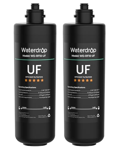 Waterdrop RF10-UF Water Filter Replacement for WD-10UA/10UA-UF/10UB/10UB-UF - Black - 1 Year Service Life