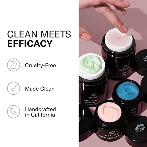 Odacit? Facial Cleanser with Foam - Black Mint Activated Charcoal & Rhassoul Clay Glow Recipe - Facial Moisturizer with Deep Cleanse for Gentle Face Wash to Remove Dirt & Oil, 3.38 fl. oz.